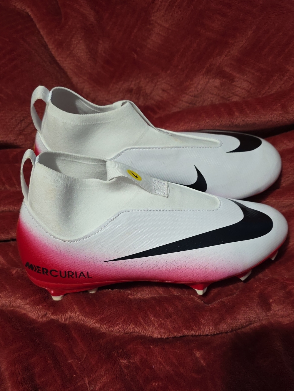 Nike White & Pink Gradient Mercurial Soccer Cleats